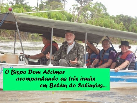 Irmãs armam sua tenda entre os ticuna… Vendaval 2014 CRB